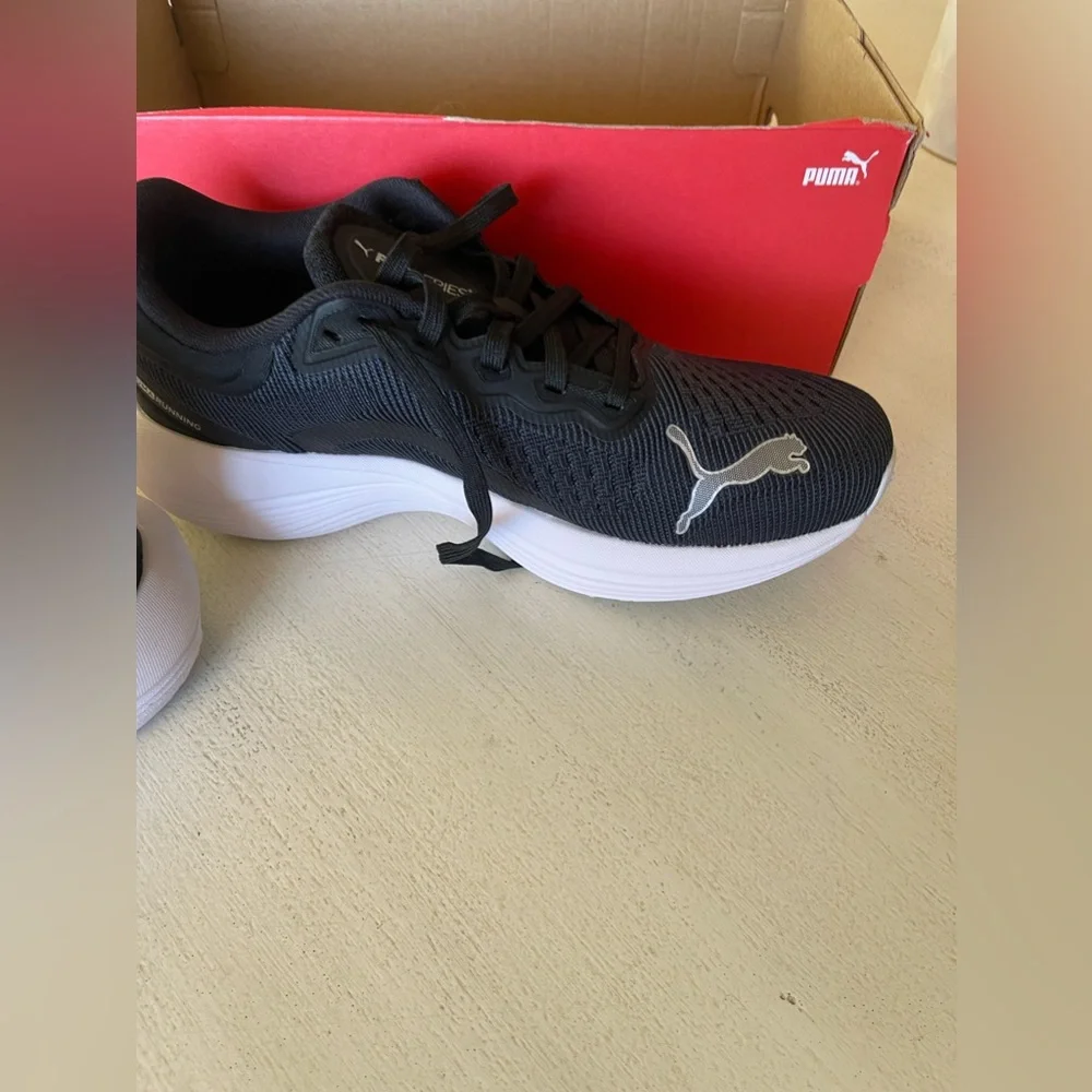 New PUMA shoes size 9 women’s Scend Pro black-grey-ocean-tropic sneakers‎